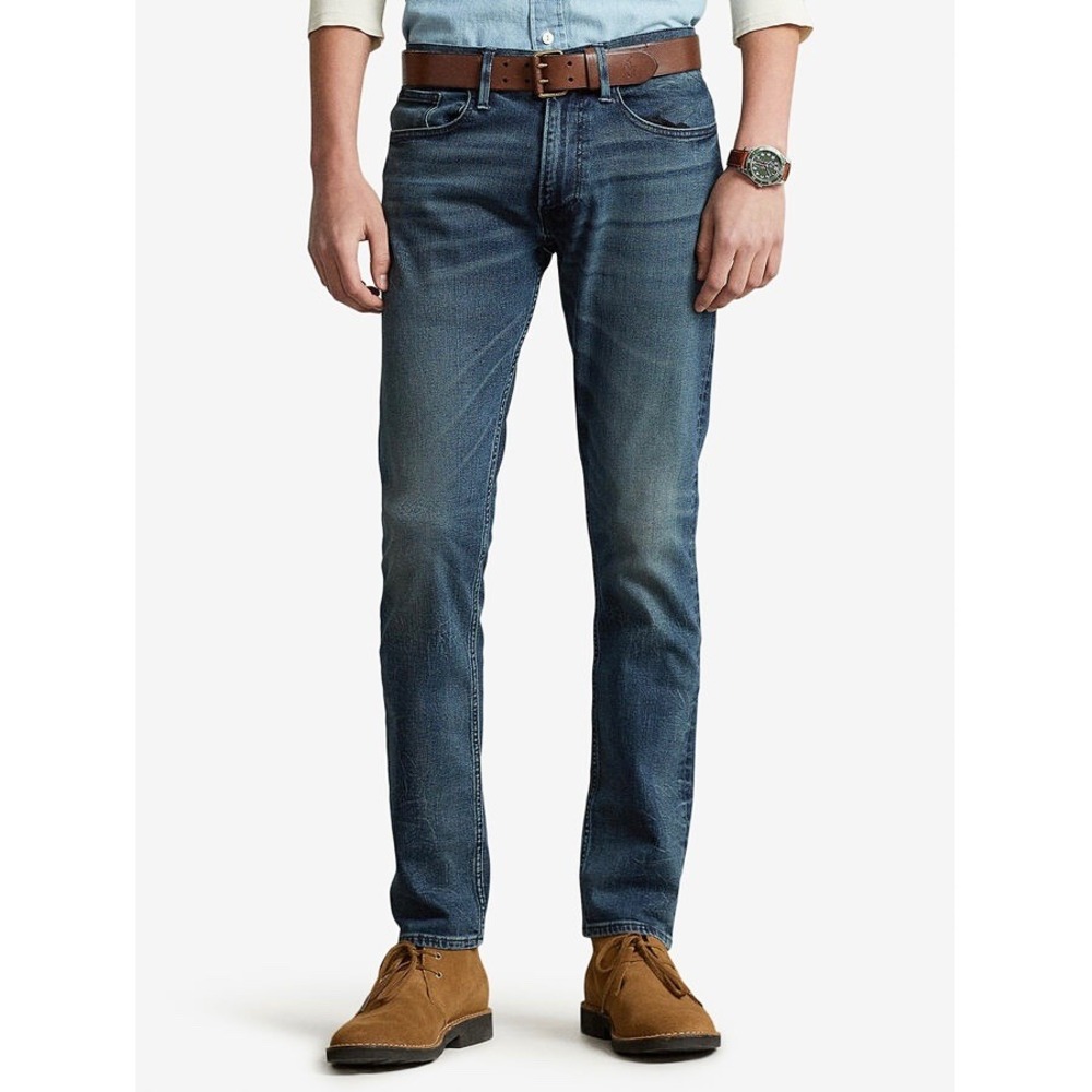Polo Ralph‎ Lauren Mens Slim Fit Blue Clinton Wash  Denim Jeans Men's Size 34x30